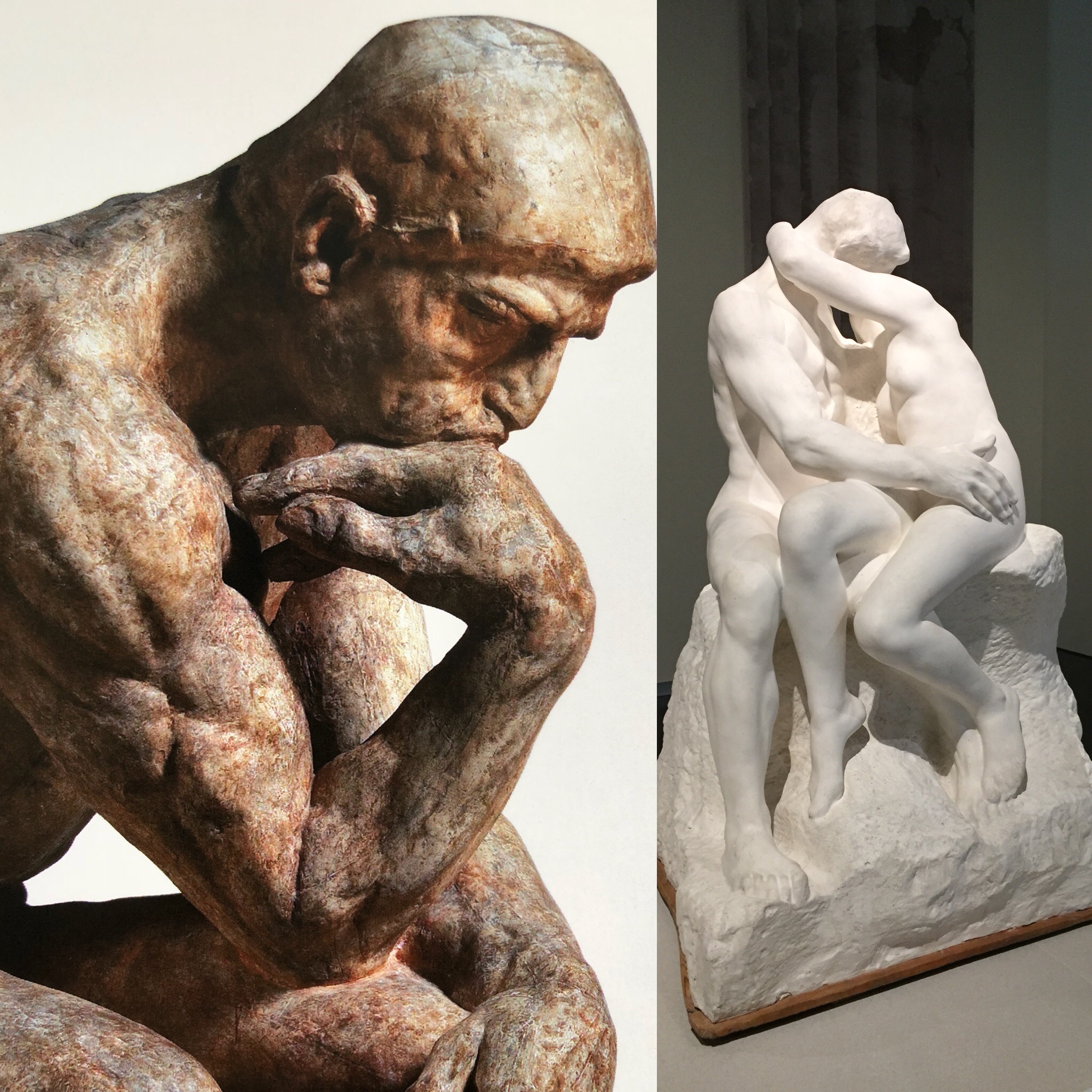 Rodin's The Thinker And The Kiss