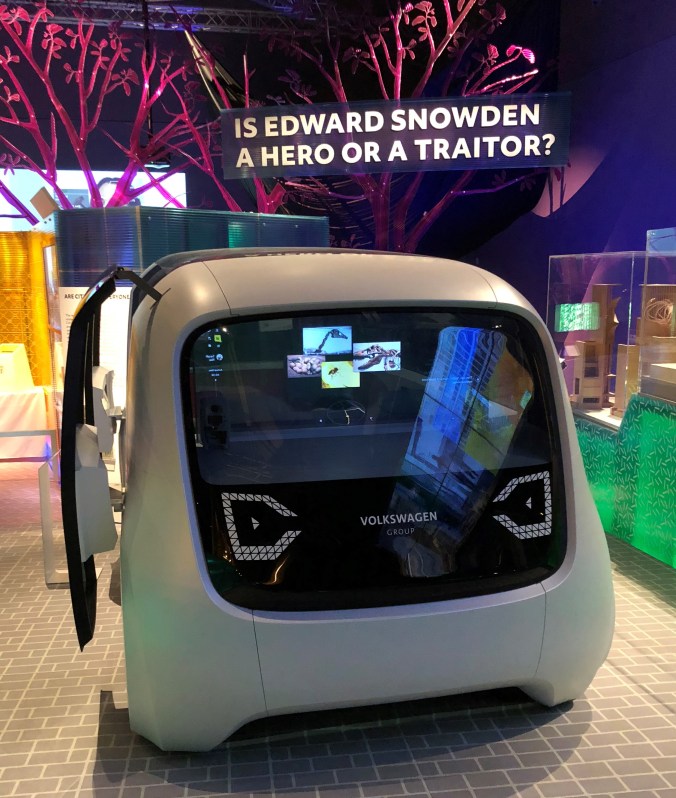 Driverless Car At The V&A Future Starts Here Exhibition
