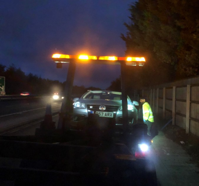 LSW's Stricken Car Being Loaded Up For Maybe Its Last But One Trip