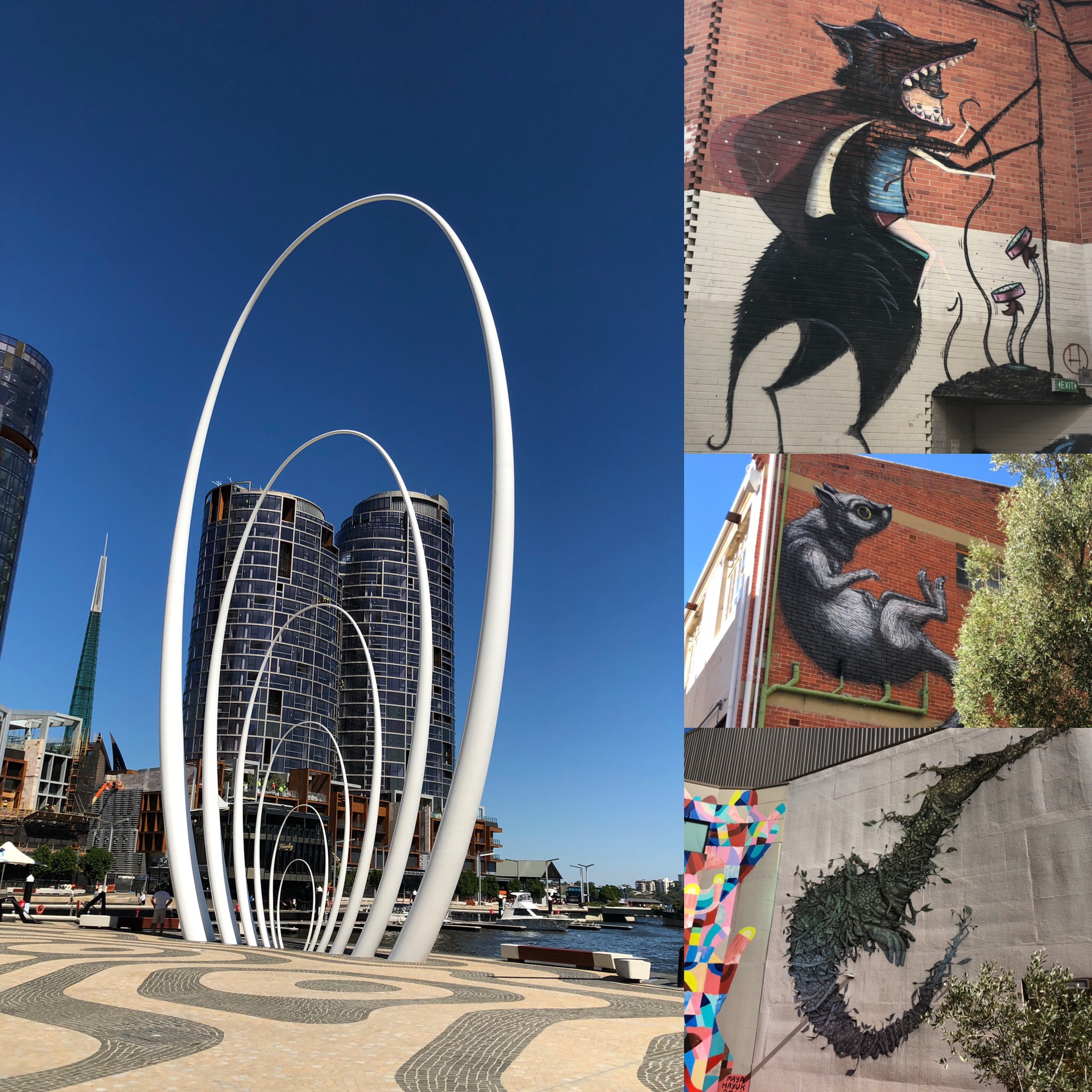 Perth Waterfront And Typical Graffiti