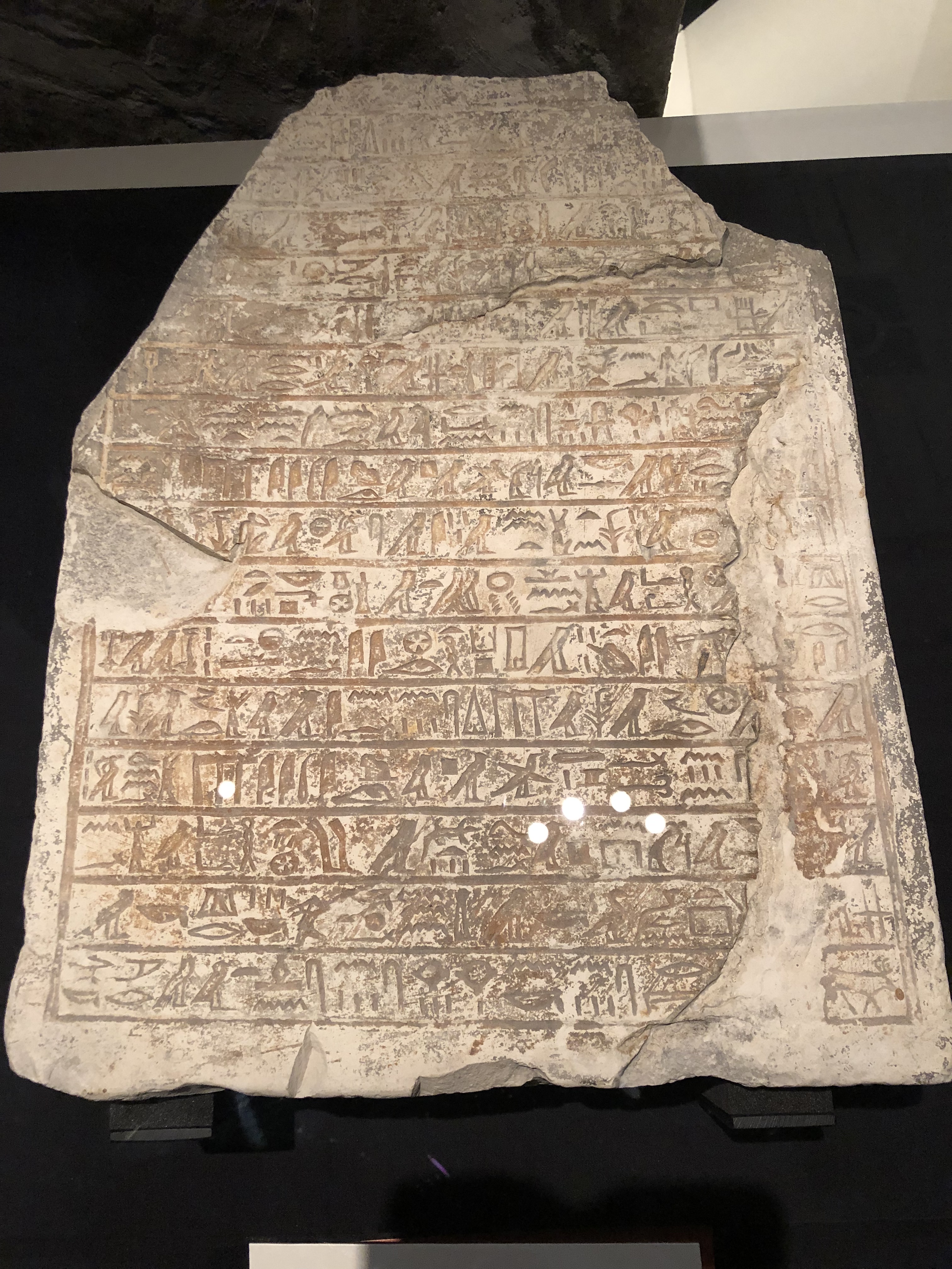 A Limestone Stela With Classical Heiroglyphs
