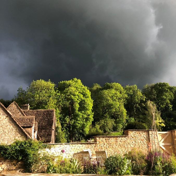 View From The Garden - Sun And Impending Hailstorm