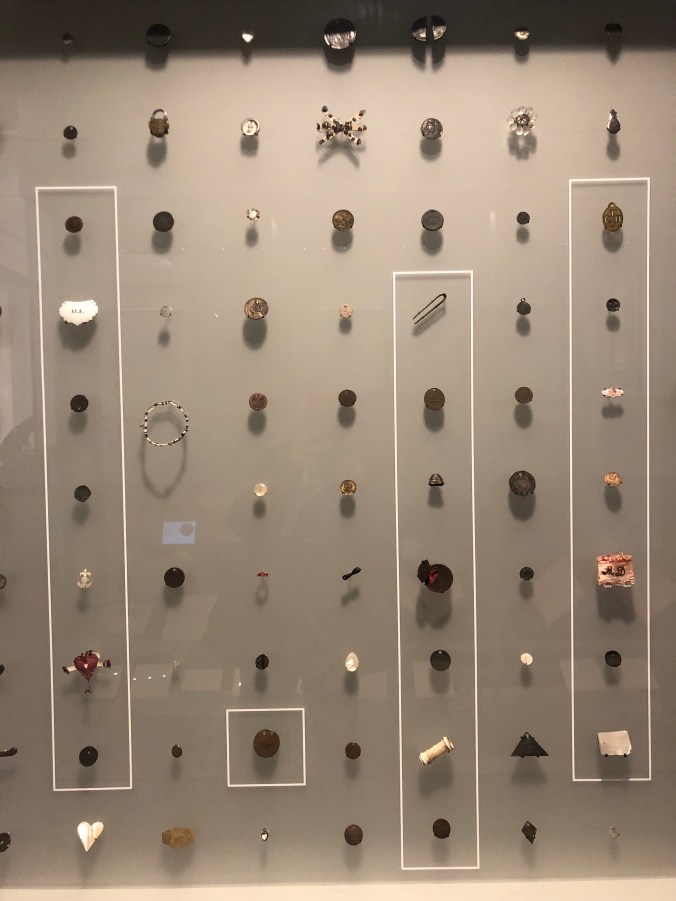 A Selection Of Tokens On Show At The Foundling Museum