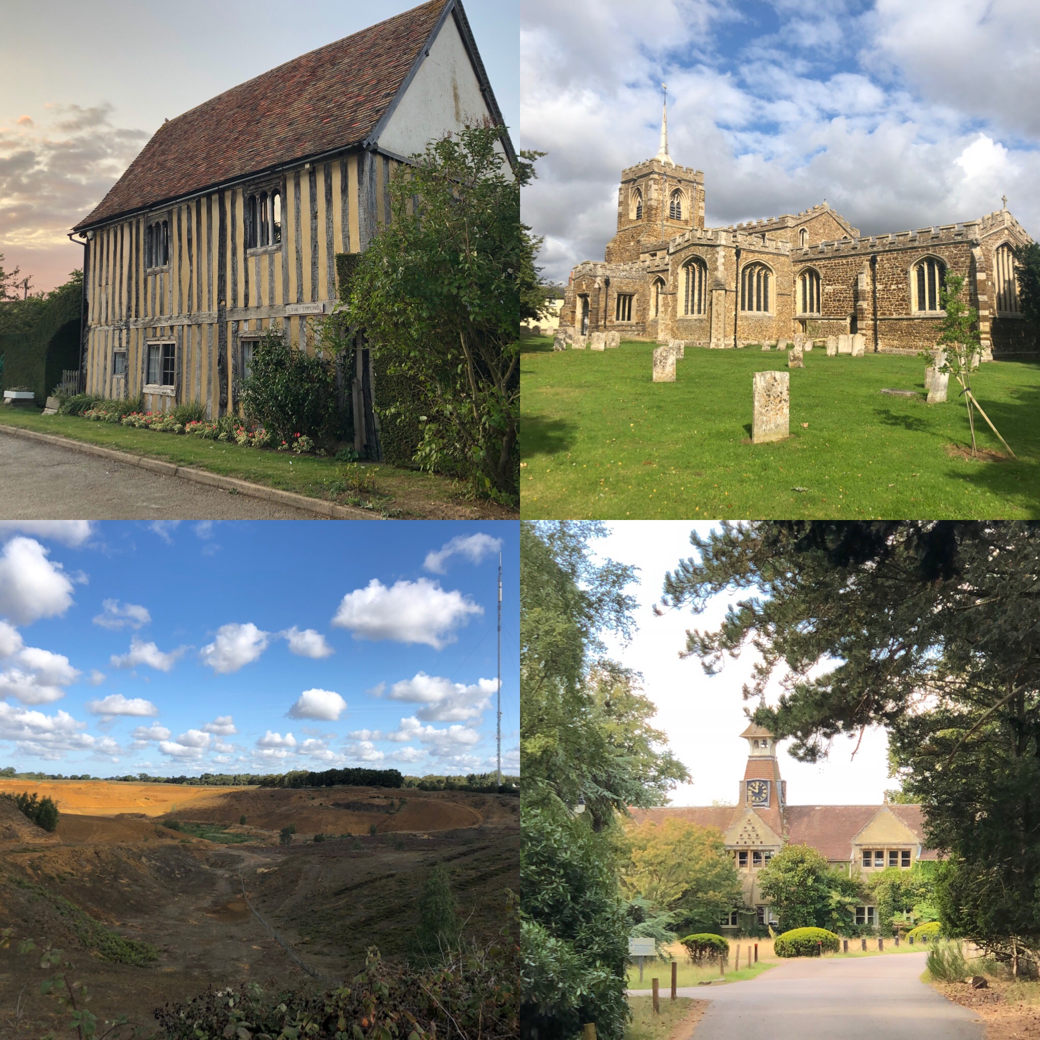 Views Of Gamlingay In Cambridgeshire (top) and the Royal Society For Protection Of Birds (RSPB) Near Sandy (Bedfordshire)