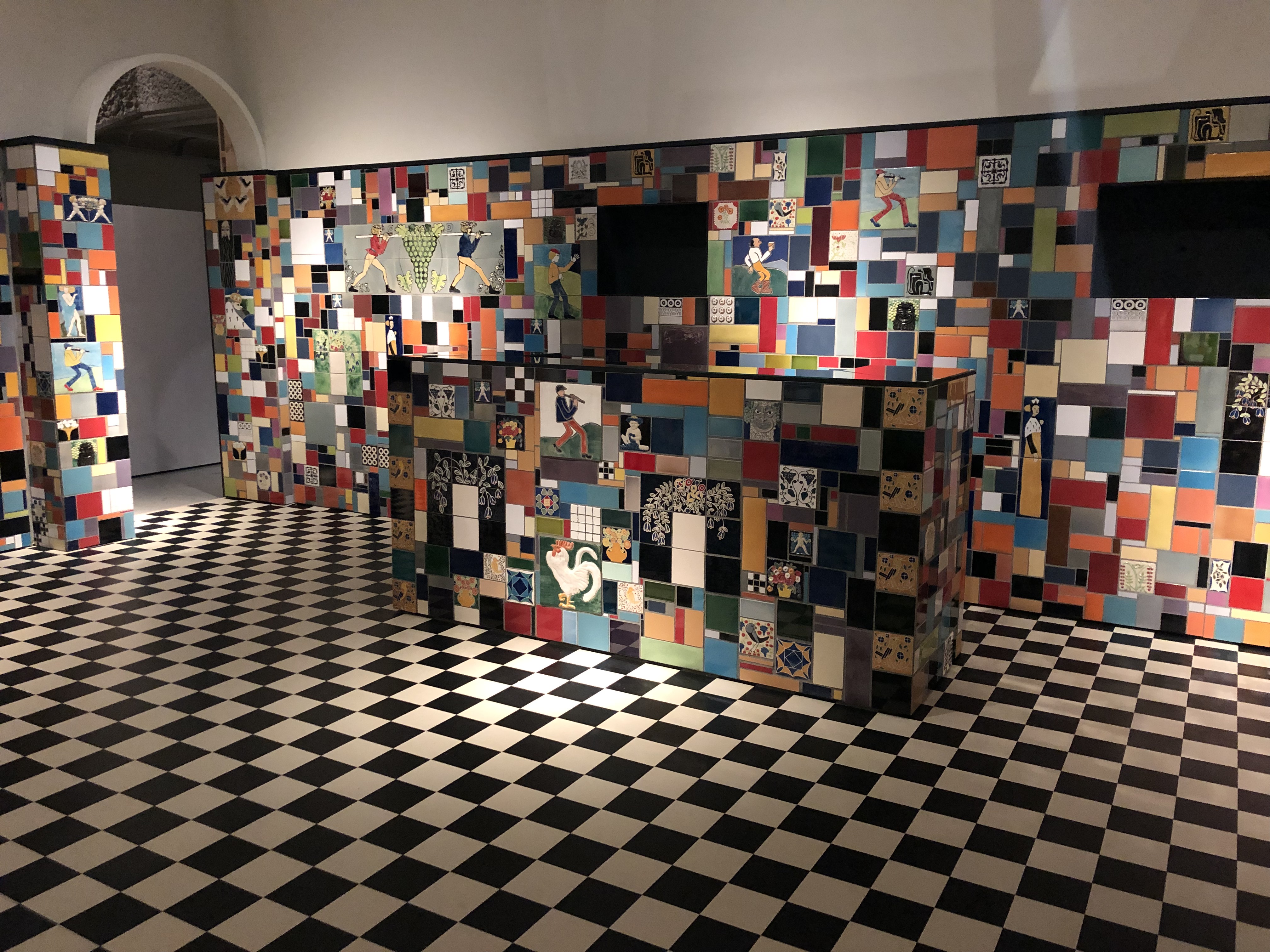 Reconstruction of Cabaret Fledermaus In The Barbican Exhibition: Into The Night