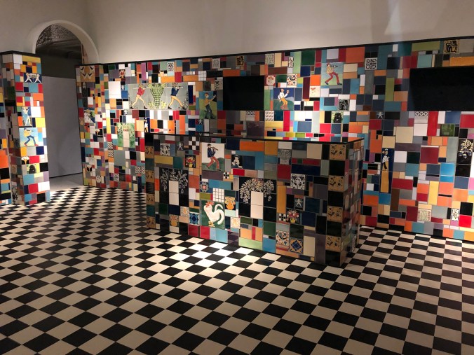 Reconstruction of Cabaret Fledermaus In The Barbican Exhibition: Into The Night