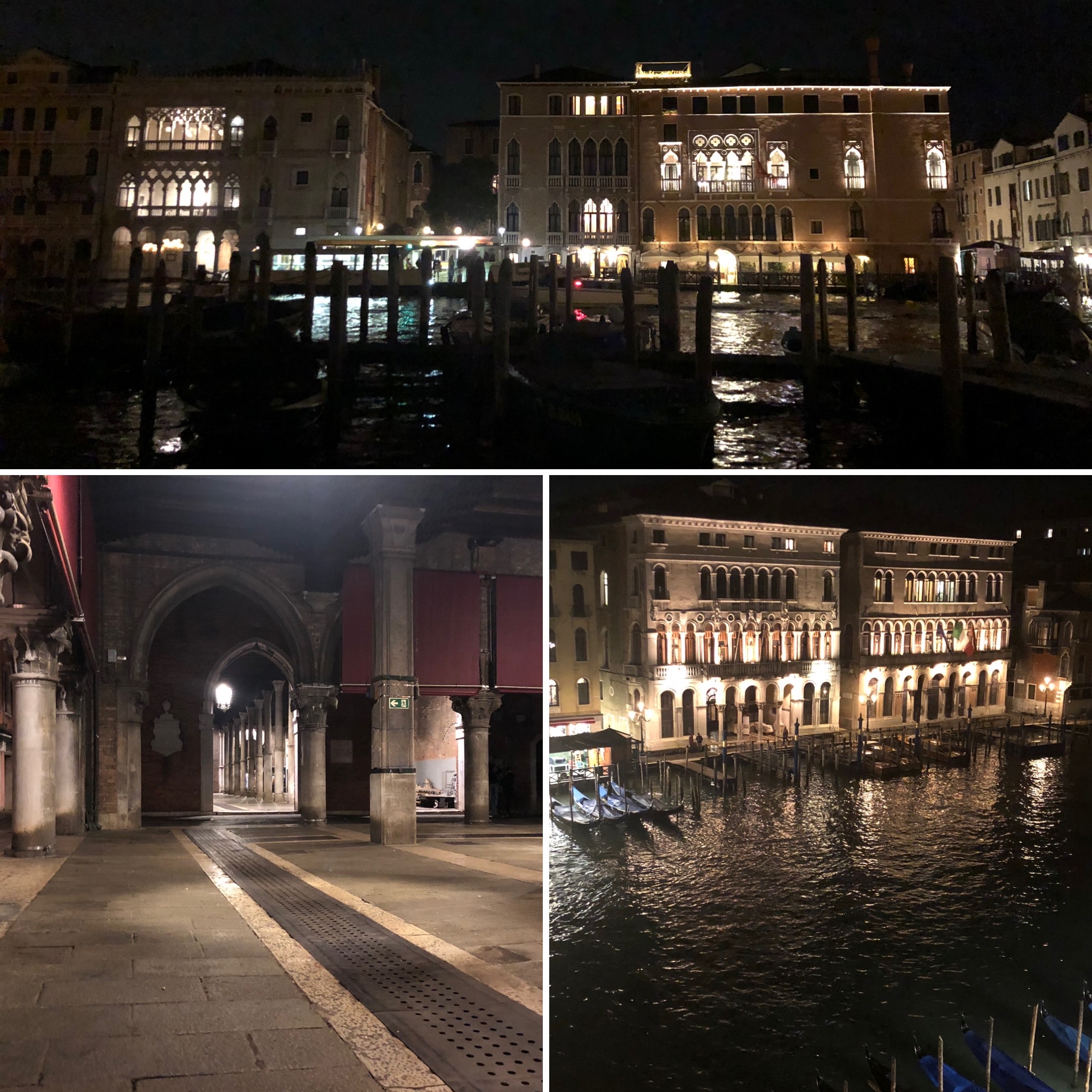 Grand Canal and Market Buildings At Night