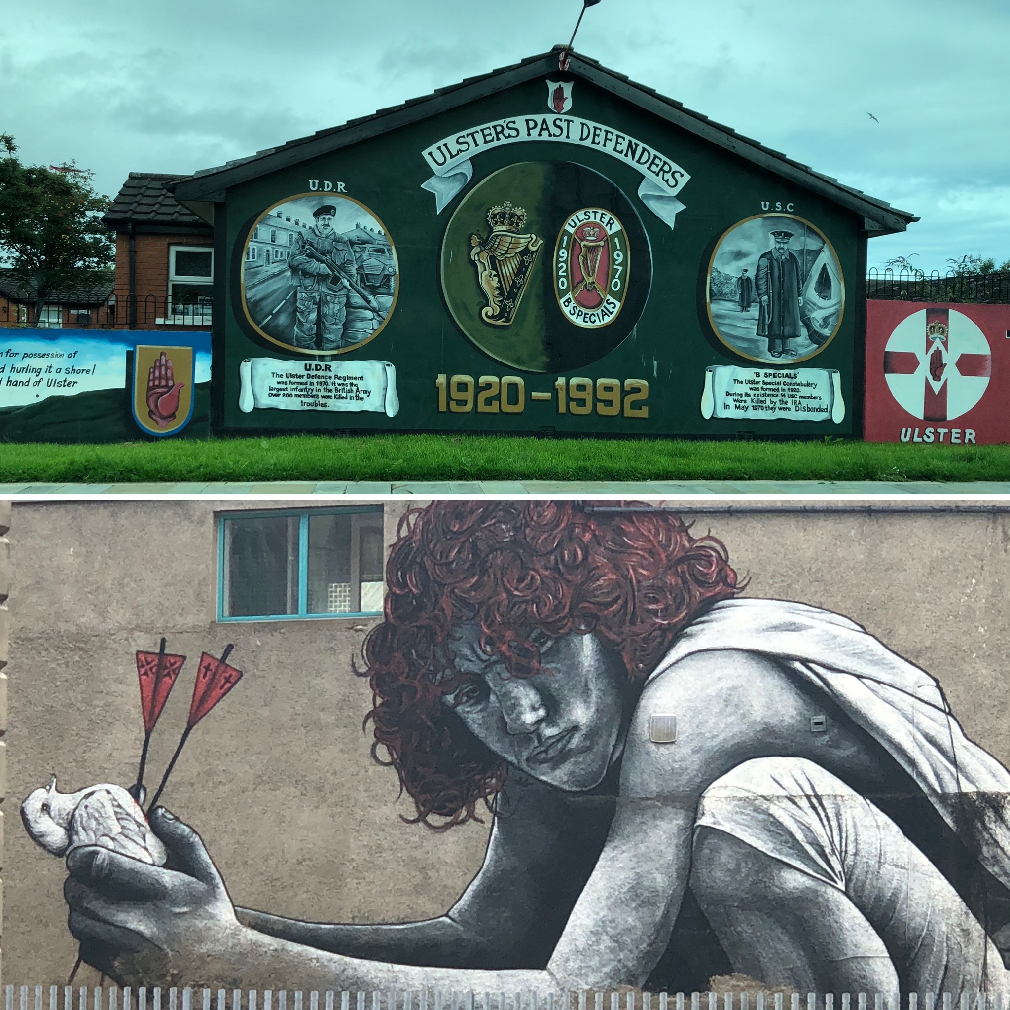 Two Of The Very Many Street Murals Reflecting The Troubles Of The Past