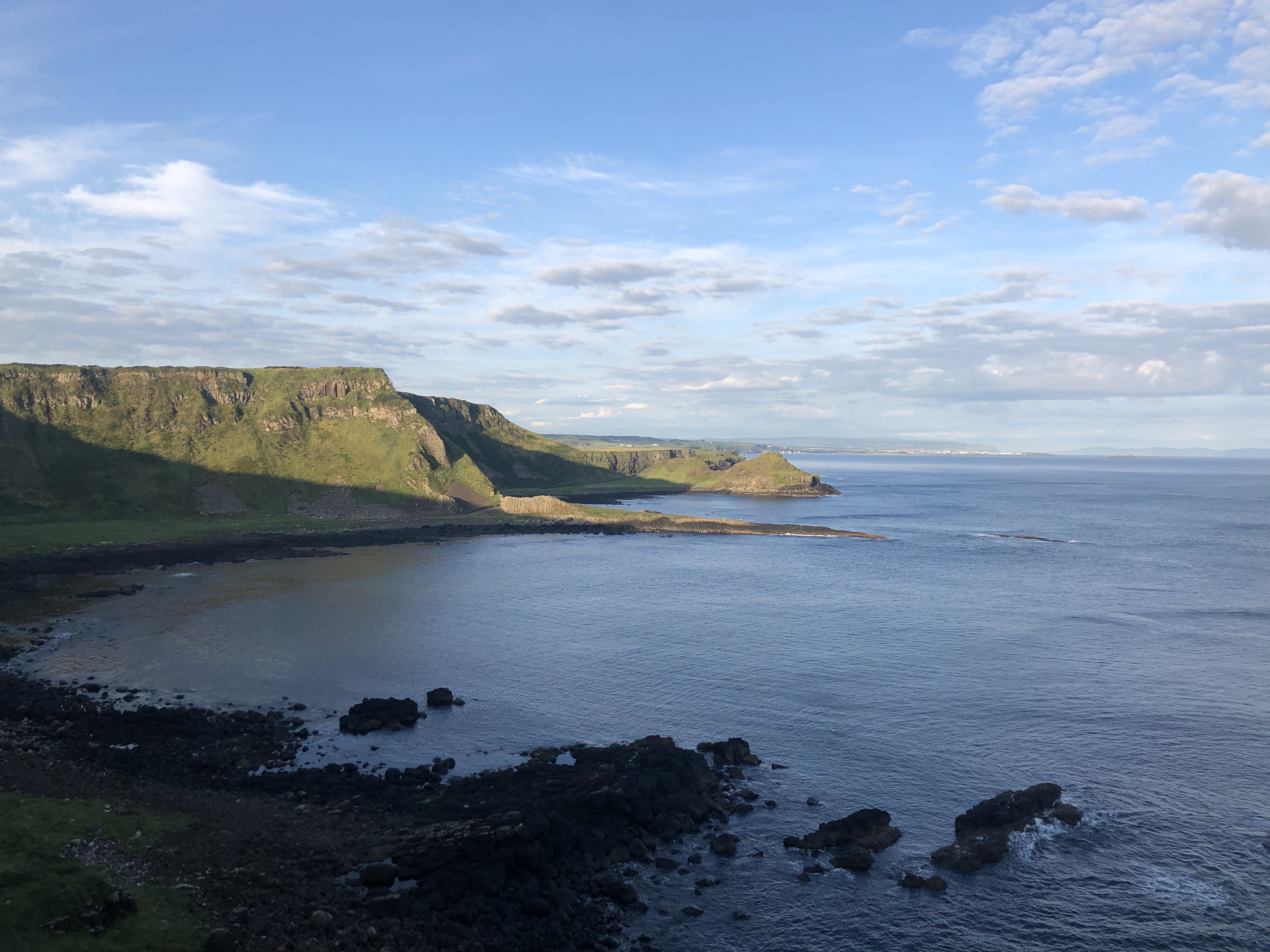 Sunrise Starting To Illuminate The Giants Causeway, Antrim, Northern Ireland