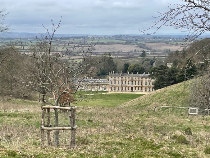 Approaching Dyrham Park House