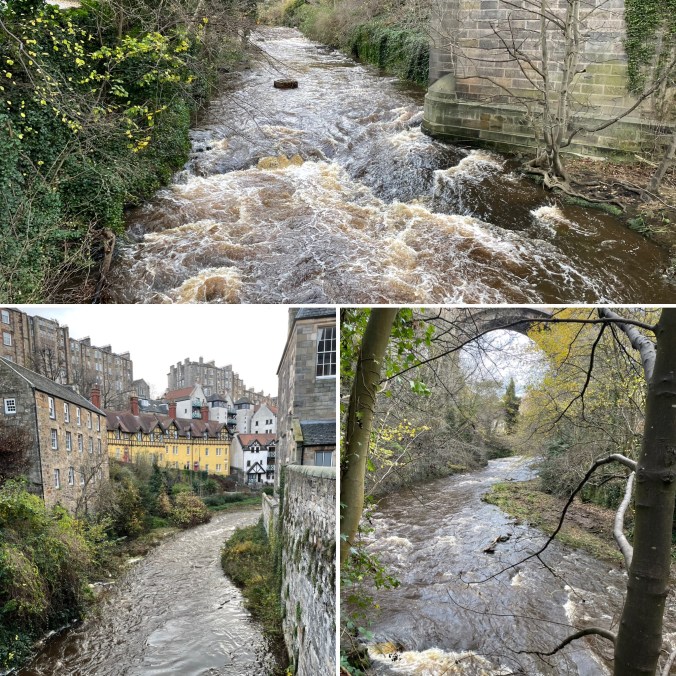 The Water Of Leith - Very Full During Our November Visit to Edinburgh