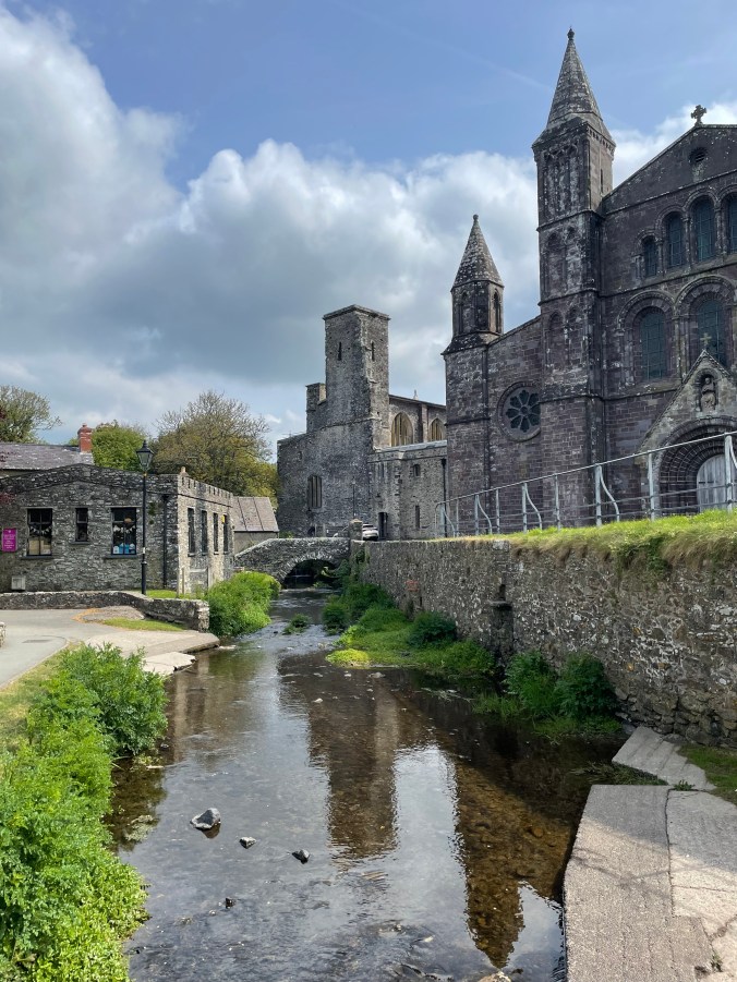 The River Alun Between St Davids Cathedral And The Bishops Palace