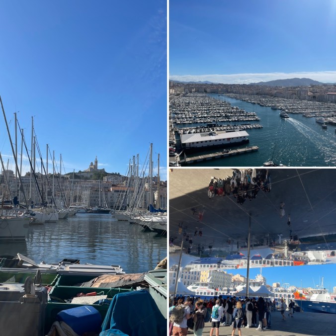 Views Around Marseilles Harbour Including The Dosorienting Norman Foster Canopy (Bottom Right)