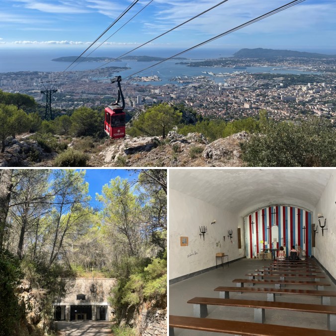 The Cable Car To Mont Faron And The Chapel Built Into The Mountain