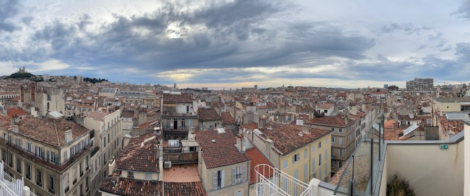 Panorama Of Marseilles From A Rooftop Bar