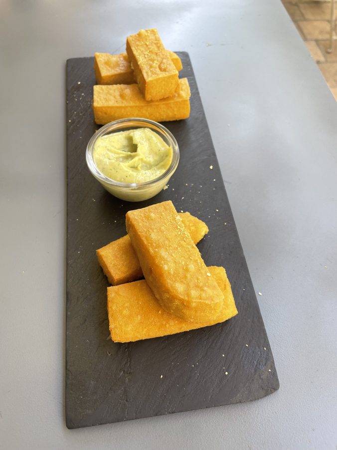 Panisse With Garlic Sauce; Yum!
