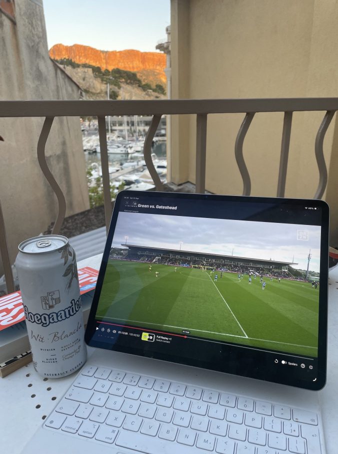 Watching My Football Team Win On Our Balcony